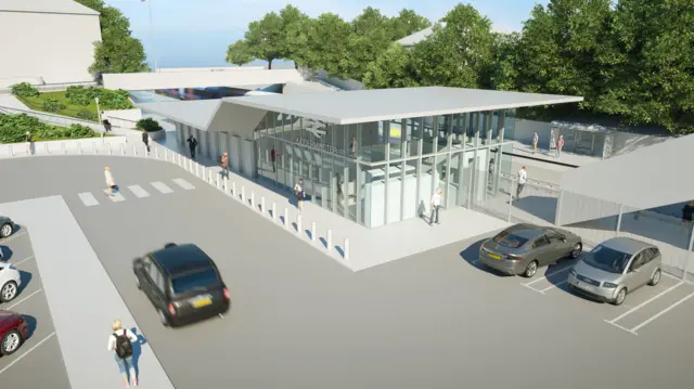 Artist's impression of new station