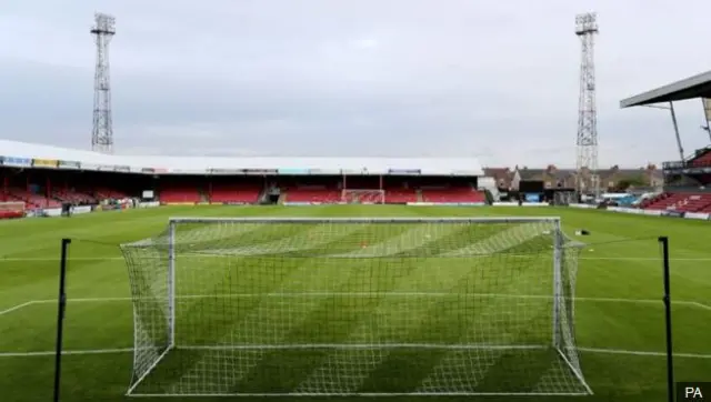 Grimsby Town in action