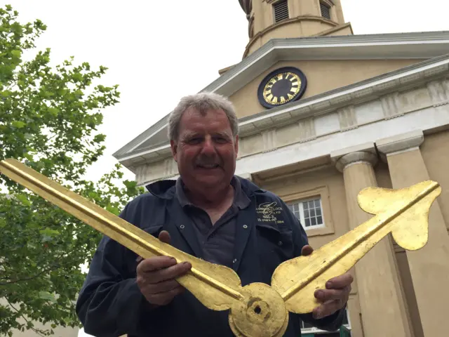 Clock specialist Dave Clarke