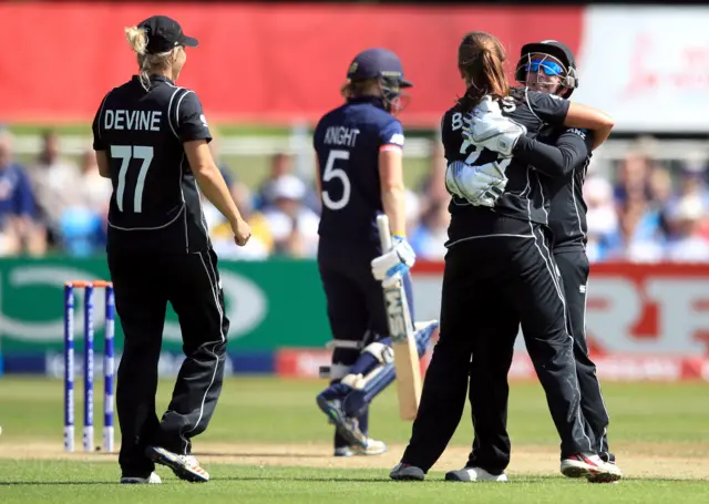 Suzie Bates celebrates