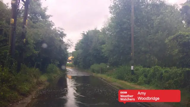 Road flooding in Woodbridge.