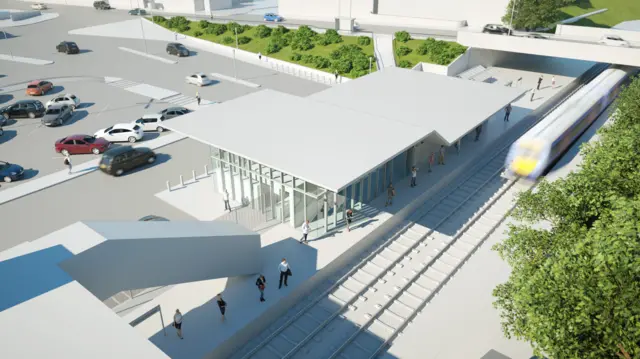 Artist's impression of new station