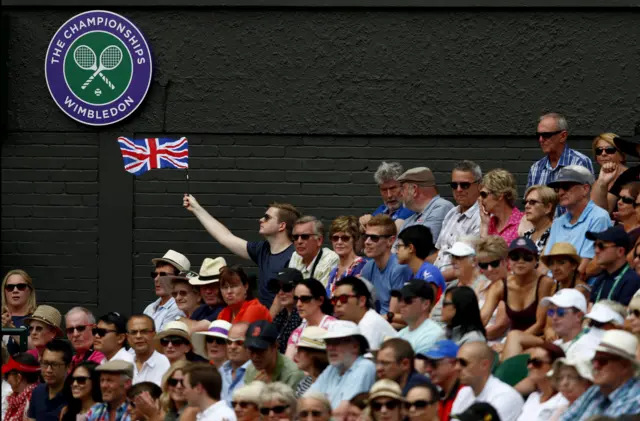 Spectators at Wimbledon