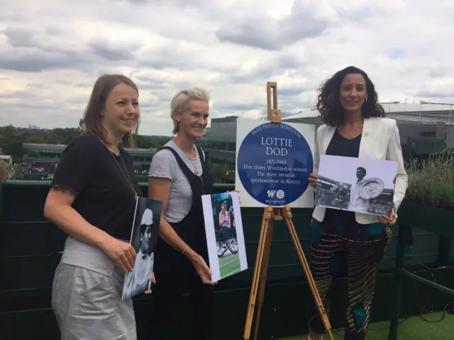 Anna Kessel, Judy Murray and Michelle Moore at the Blue Plaque Rebellion launch