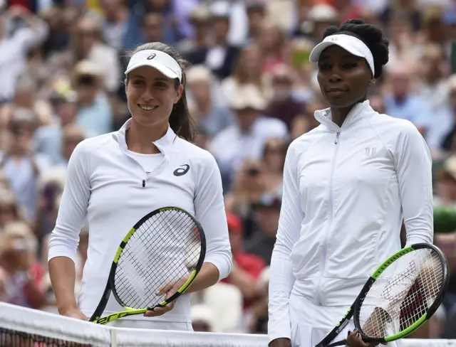 Johnna Konta and Venus Williams