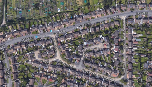 Sancroft Road overhead view