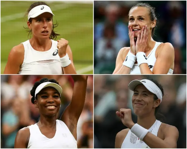 Williams, Konta Rybarikova, Muguruza