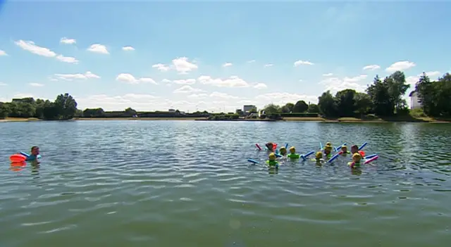 Children swimming