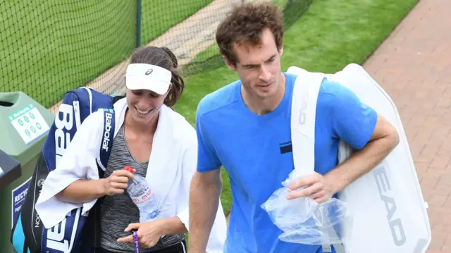 Johanna Konta and Andy Murray