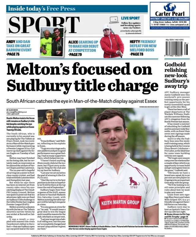 Back page of Suffolk Free Press