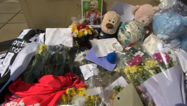 Tributes to Bradley Lowery at the Stadium of Light