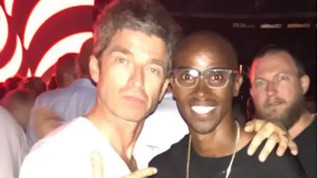 Noel Gallagher and Sir Mo Farah