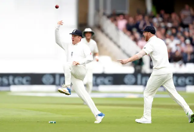 Liam Dawson celebrates catching Dean Elgar