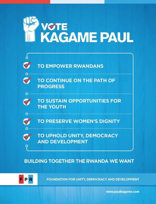 One of Paul Kagame's campaign posters