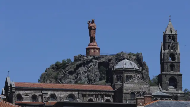 The iron statue of Notre-Dame de France