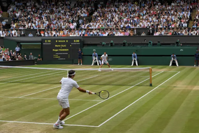 Marin Cilic and Roger Federer