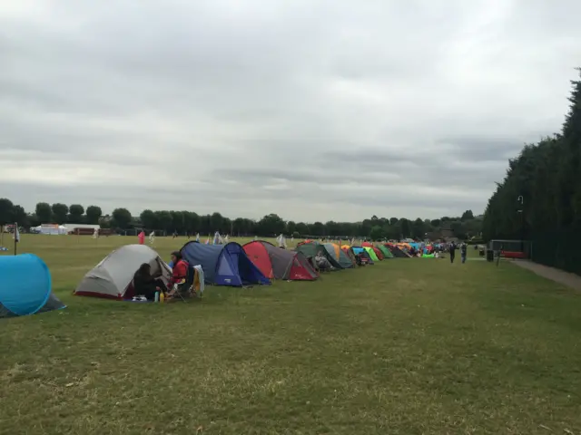 Camped out at Wimbledon Park