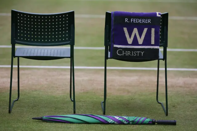 Roger Federer's personalised towel