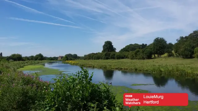 Blue skies in Hertford.