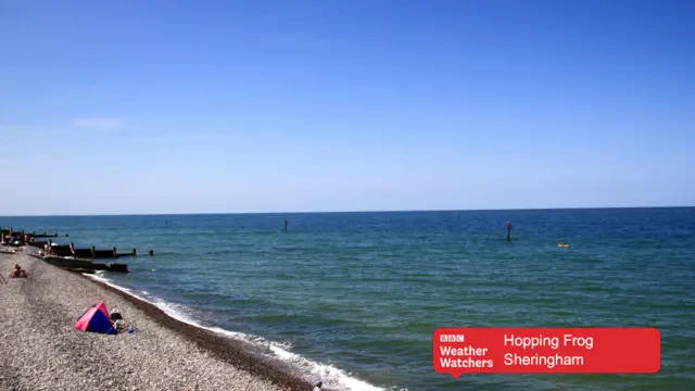 Beach visitors at Sheringham