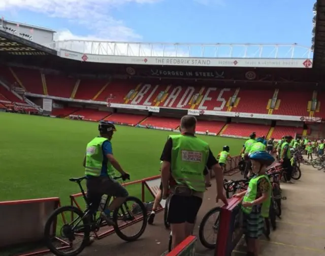 Cycling at Bramall Lane