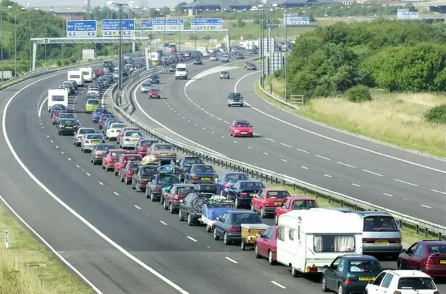 Getaway traffic. Pic: PA