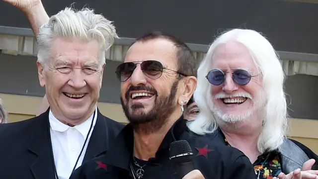 (l-r) David Lynch, Ringo Starr, Edgar Winter