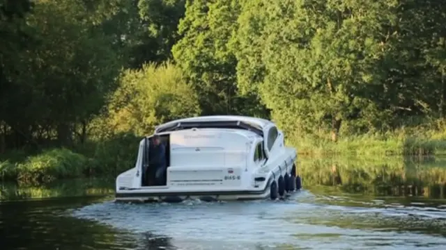 Leisure boat on the Broads