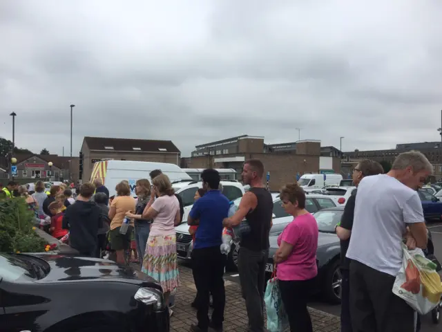 Queues in car park