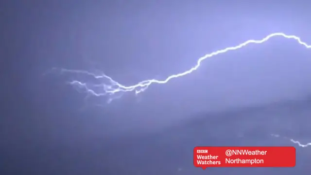 Northampton lightning storm