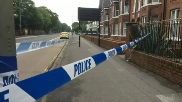 Area cordoned off