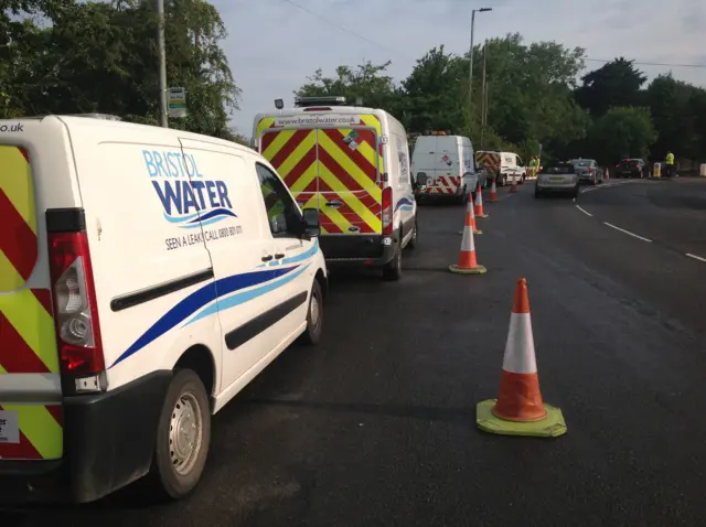 Bristol Water vans