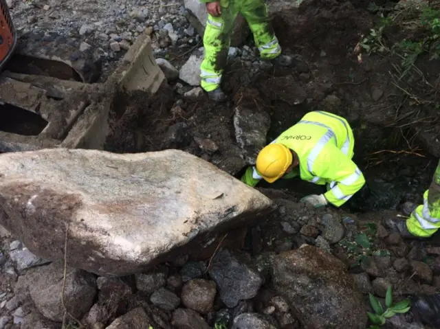 Coverack boulder removal