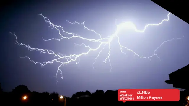 Lightning in Milton Keynes.