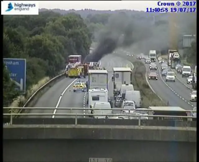 Lorry fire