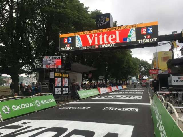 Finish line in Liege