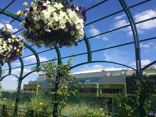 Flowers with Centre Court in the background