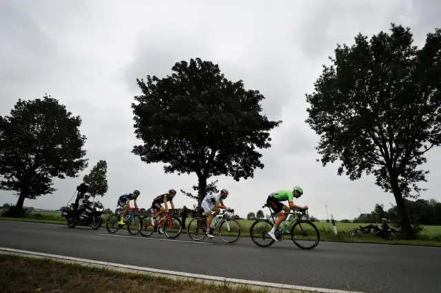 Riders in the breakaway