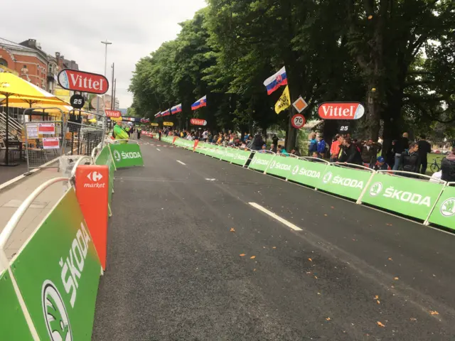 Finish straight in Liege