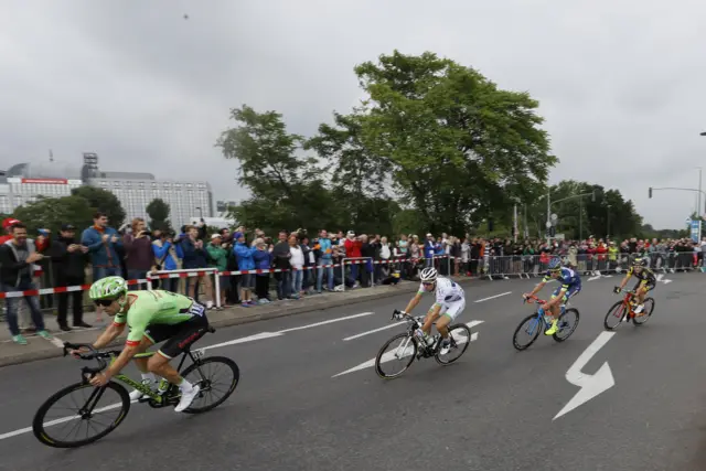 Riders in the breakaway