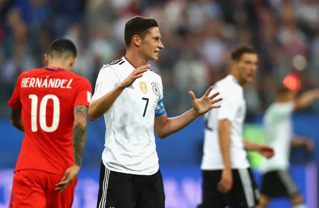 Julian Draxler of Germany reacts