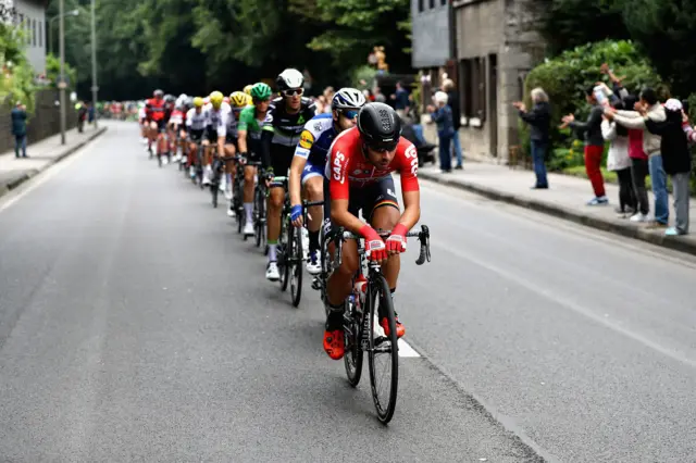 The peloton during stage two