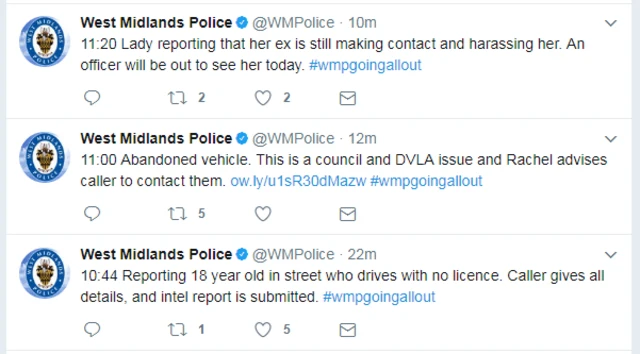 West Midlands Police tweets