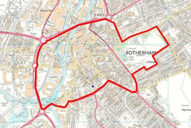 Map outlining area affected by proposed changes