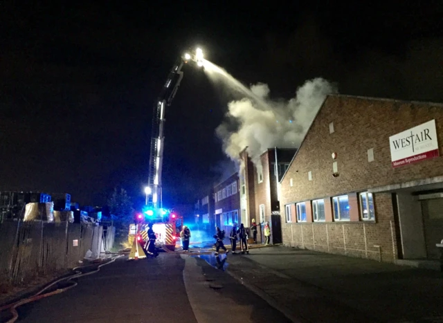 Fire at industrial estate