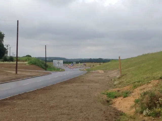 View of new roundabout at New Drayton Lane