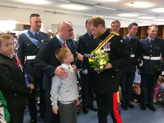 Prince Harry in the junior ranks mess at Honington