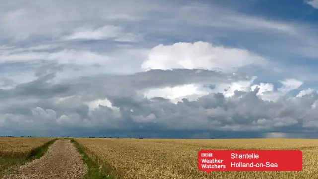 Cloudy skies in Holland-on-Sea.