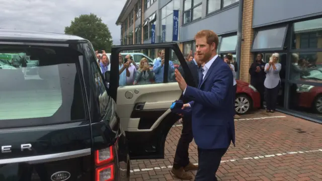 Prince Harry leaves Headway