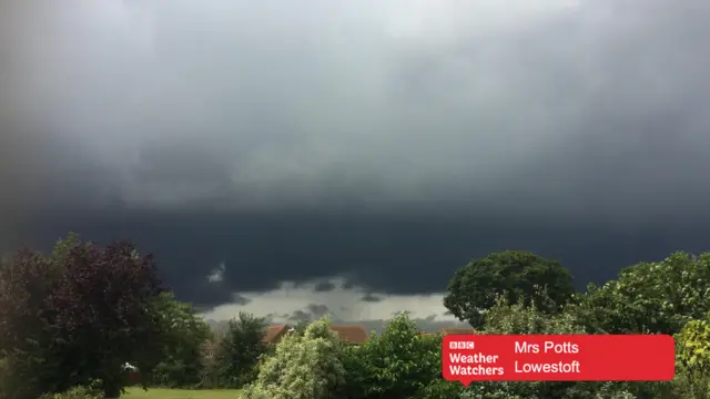 Stormy sky in Lowestoft